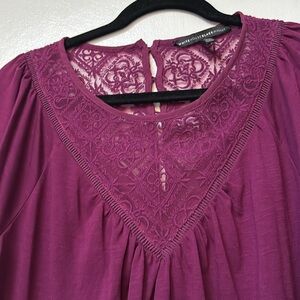 White House black market top.  Size L - jewel burgundy color. Gorgeous detail